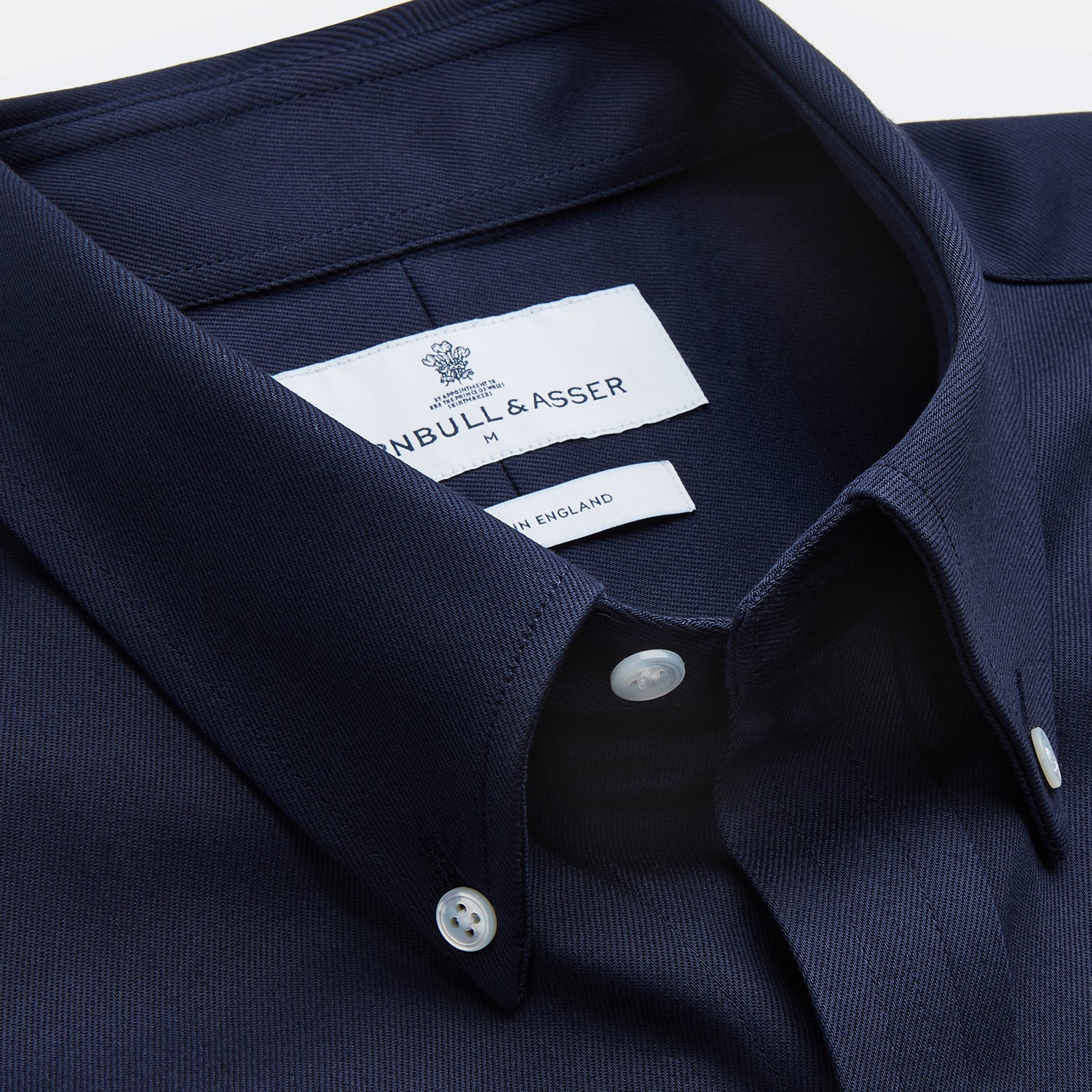 View 2 of product Navy Weekend Fit Shirt with Dorset Collar and 1 Button Cuffs