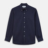 View 1 of product Navy Weekend Fit Shirt with Dorset Collar and 1 Button Cuffs