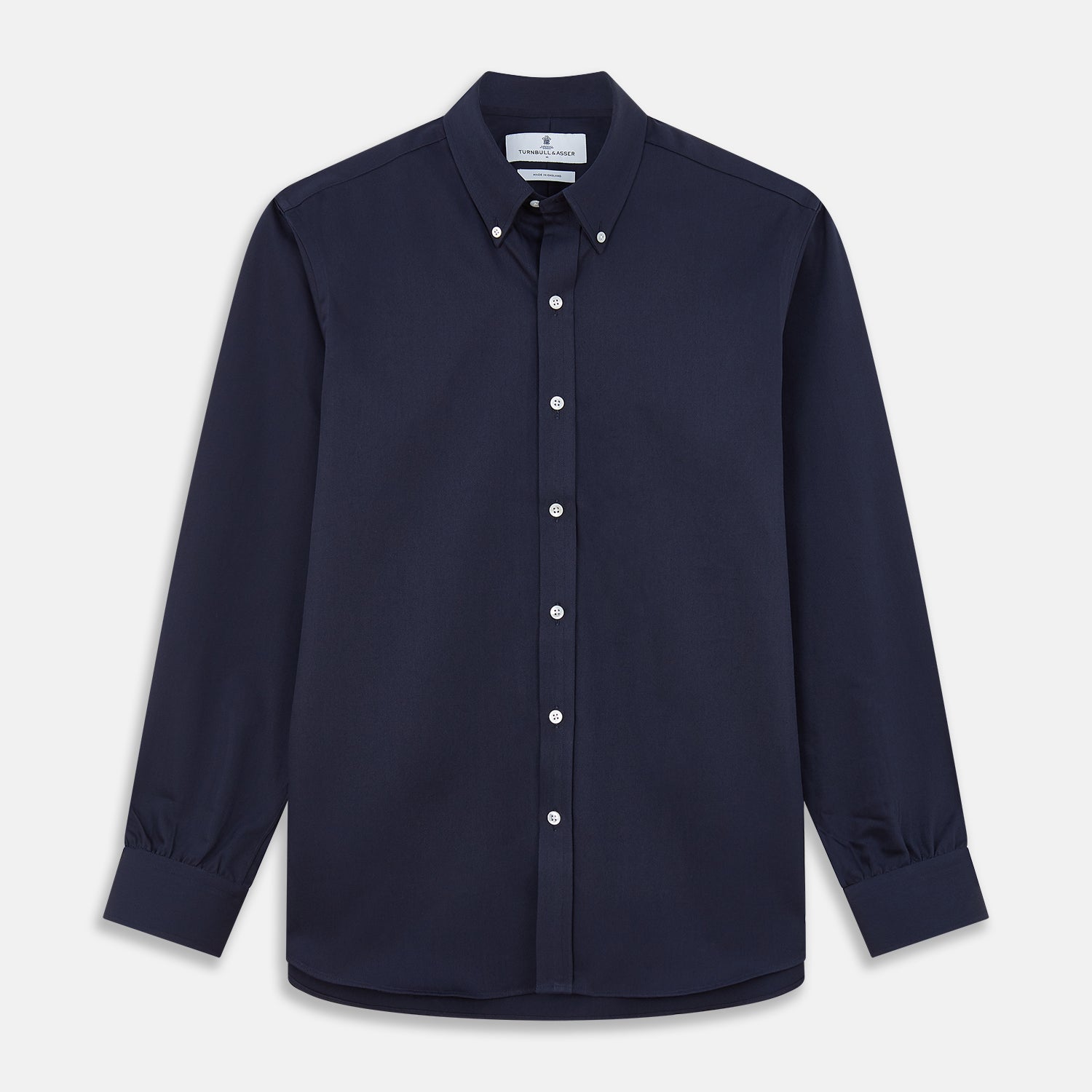 View 1 of product Navy Weekend Fit Shirt with Dorset Collar and 1 Button Cuffs