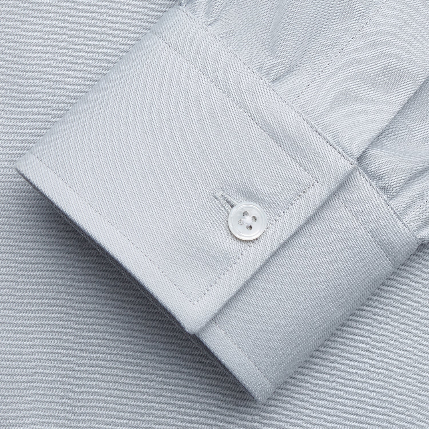 View 3 of product Grey Weekend Fit Shirt with Dorset Collar and 1 Button Cuffs