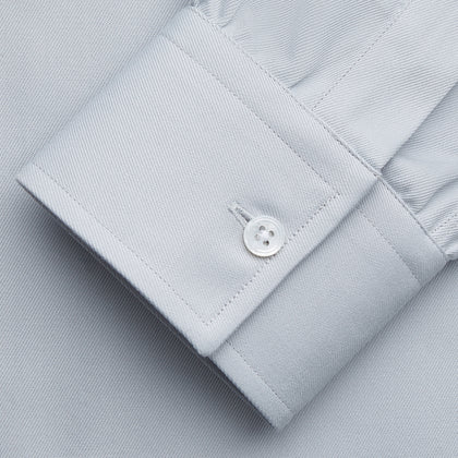 Grey Weekend Fit Shirt with Dorset Collar and 1 Button Cuffs Image 2