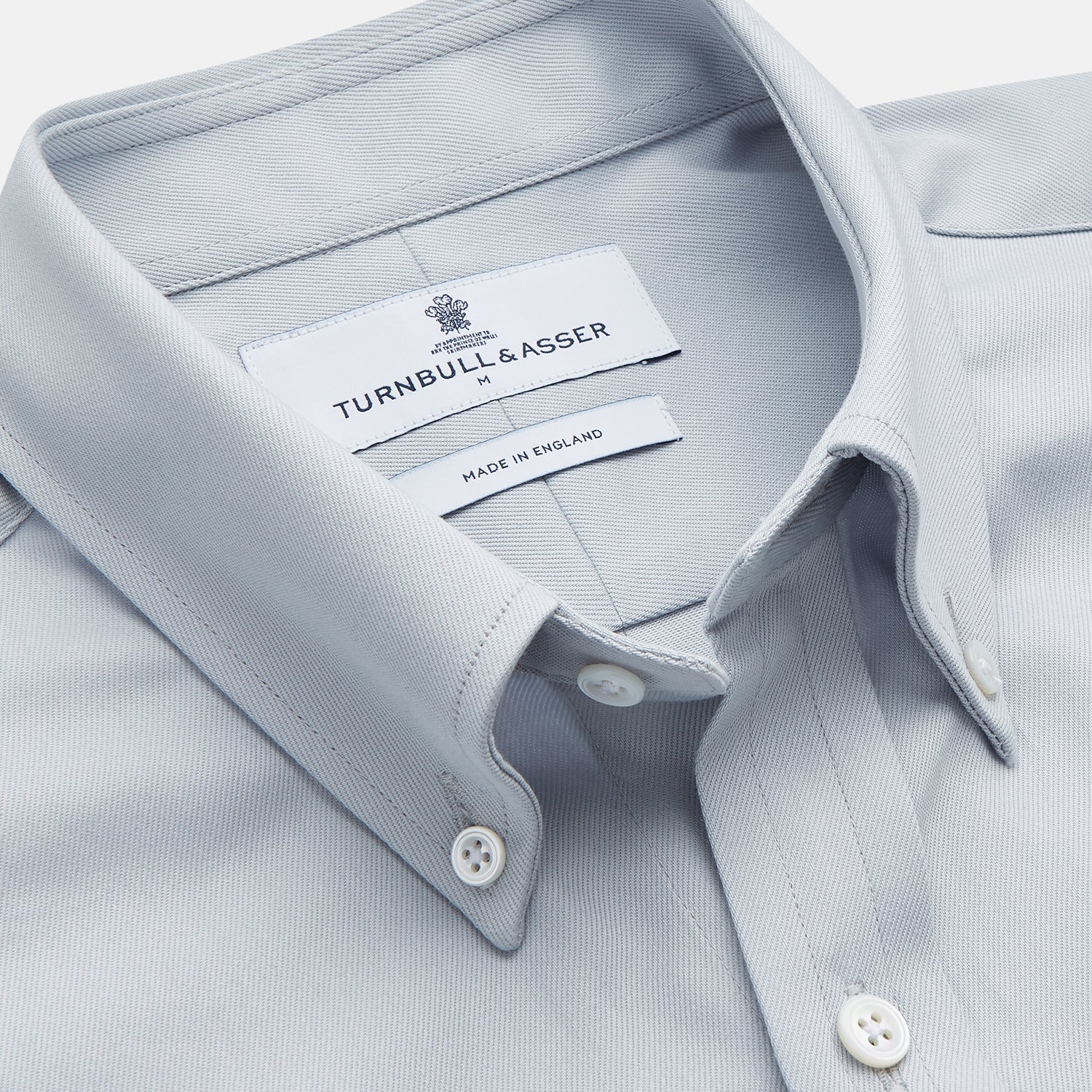 View 2 of product Grey Weekend Fit Shirt with Dorset Collar and 1 Button Cuffs