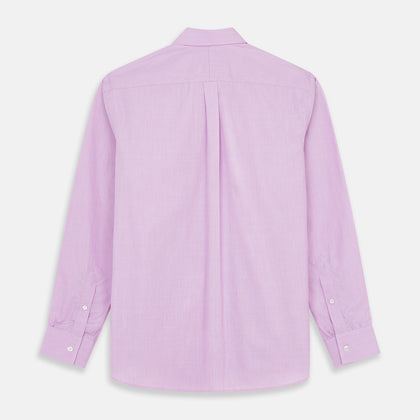 Pink Weekend Fit Shirt with Long Point Collar and Single Button Cuffs Image 4