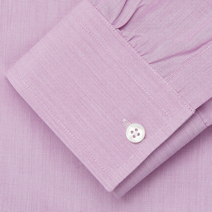 Pink Weekend Fit Shirt with Long Point Collar and Single Button Cuffs Image 2