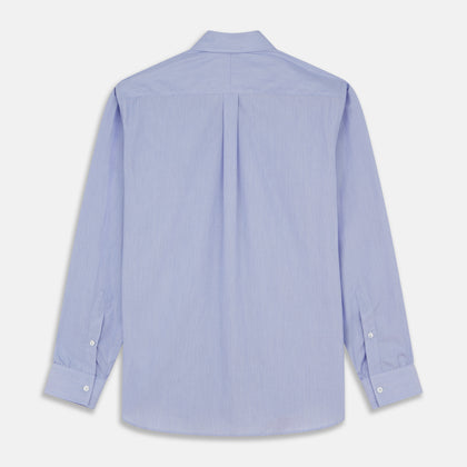 Pale Blue Weekend Fit Shirt with Long Point Collar and Single Button Cuffs Image 4