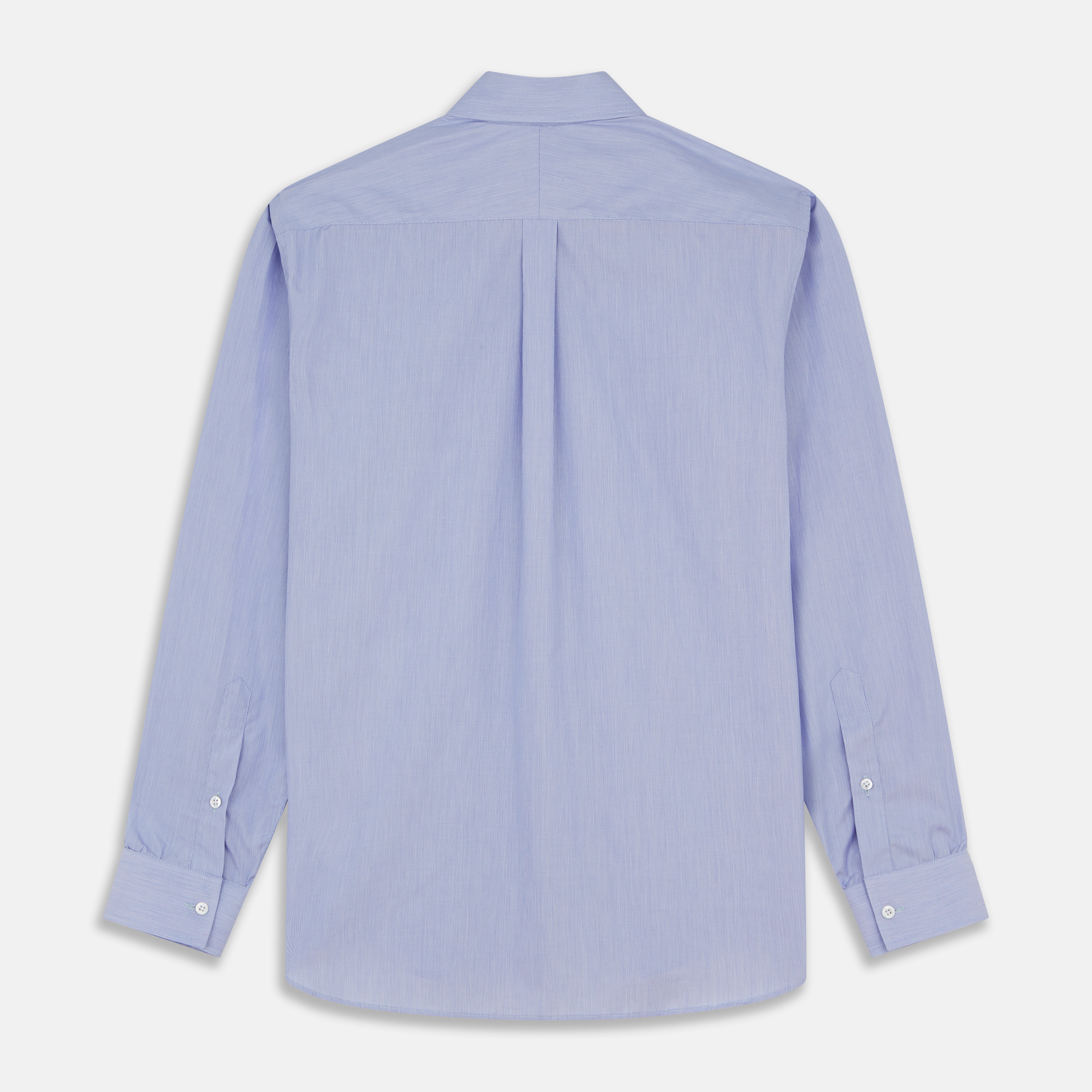 View 5 of product Pale Blue Weekend Fit Shirt with Long Point Collar and Single Button Cuffs