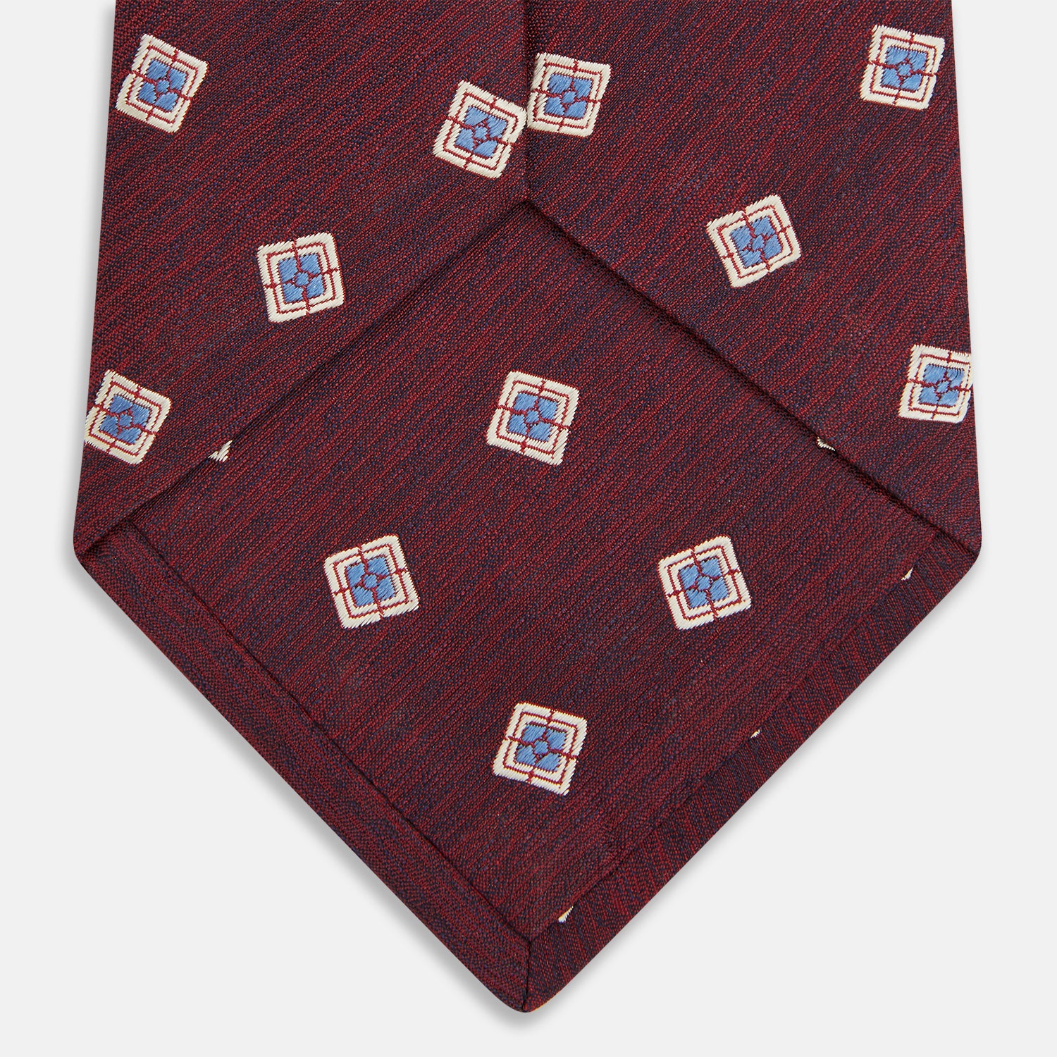 View 4 of product Burgundy Multi Geo Silk Tie