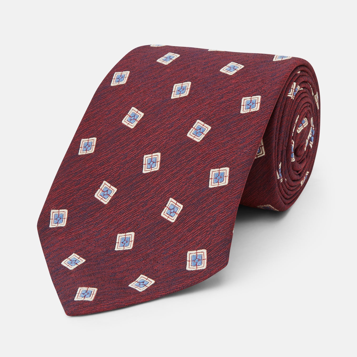 View 1 of product Burgundy Multi Geo Silk Tie