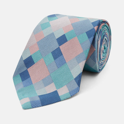 Green Multi Pixel Silk Tie
