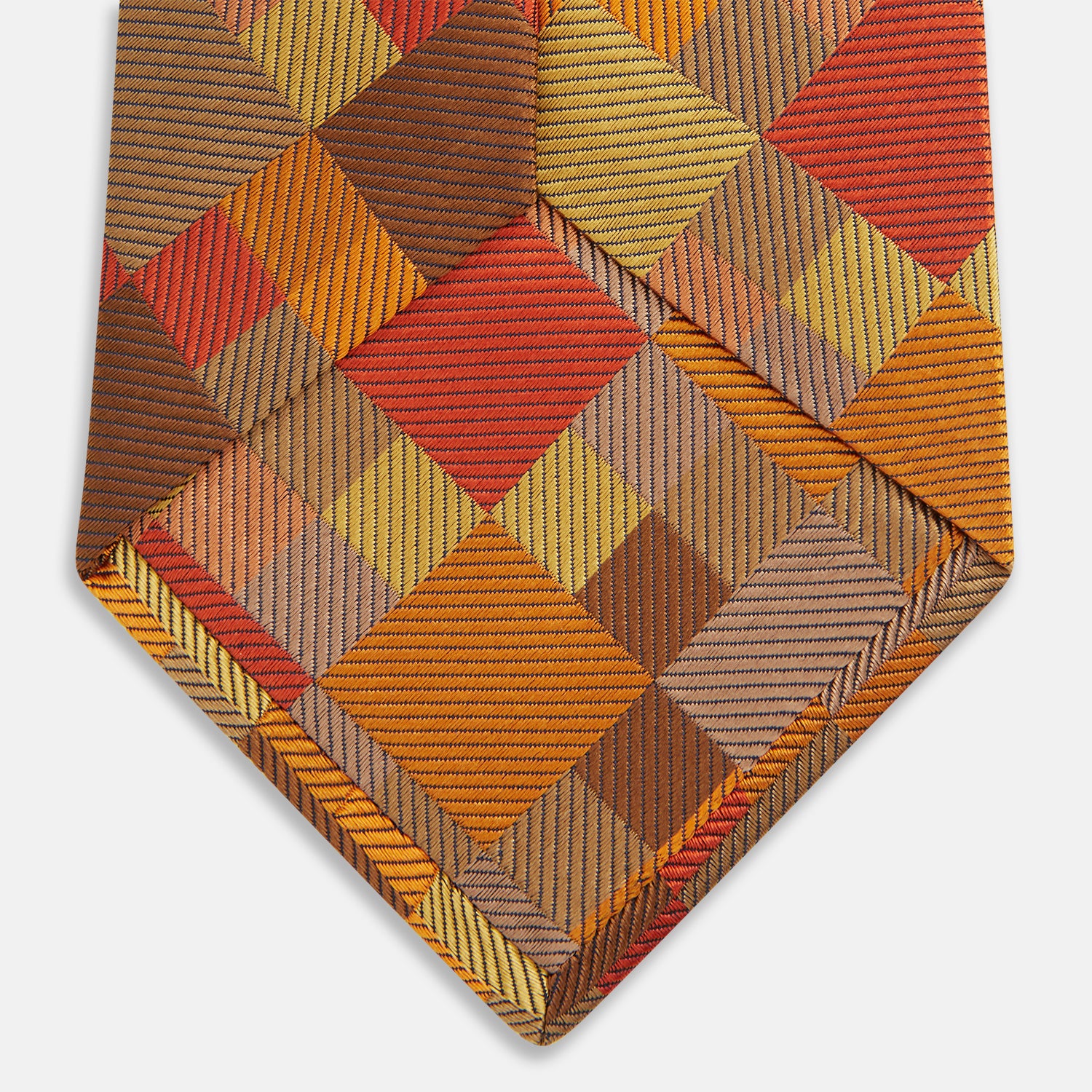View 4 of product Orange Multi Pixel Silk Tie