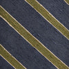 Green & Navy Stripe Silk Tie