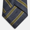 Green & Navy Stripe Silk Tie