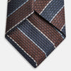 View 4 of product Burgundy & Navy Multi Stripe Silk Tie