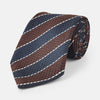 View 1 of product Burgundy & Navy Multi Stripe Silk Tie
