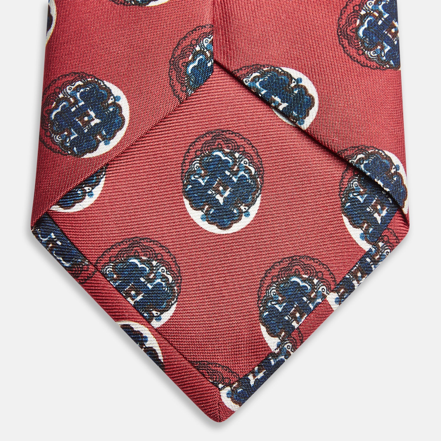 View 6 of product Red Shadow Spot Printed Silk Tie