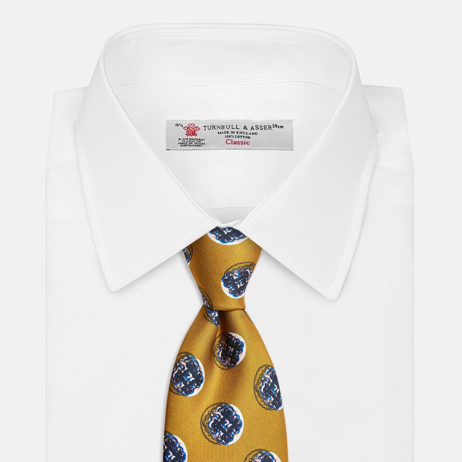 View 2 of product Gold Shadow Spot Printed Silk Tie