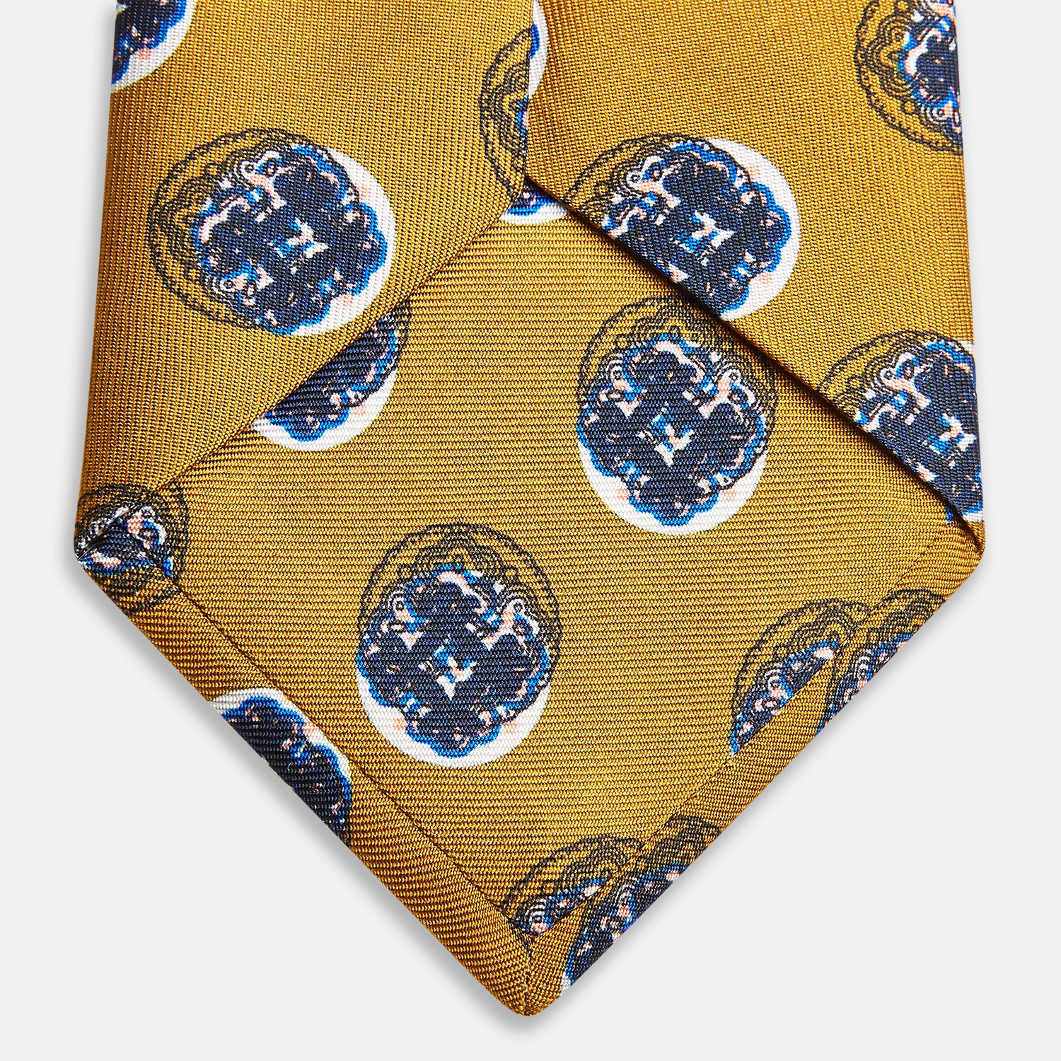 View 4 of product Gold Shadow Spot Printed Silk Tie
