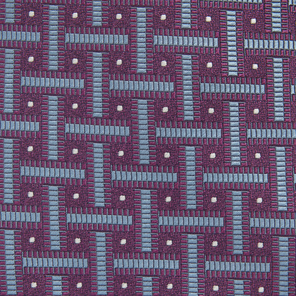 Purple & Navy Cross Silk Tie Image 2
