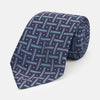 View 1 of product Navy & Blue Cross Silk Tie