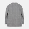 View 4 of product Grey Multi Check Linen Blend Barrington Blazer