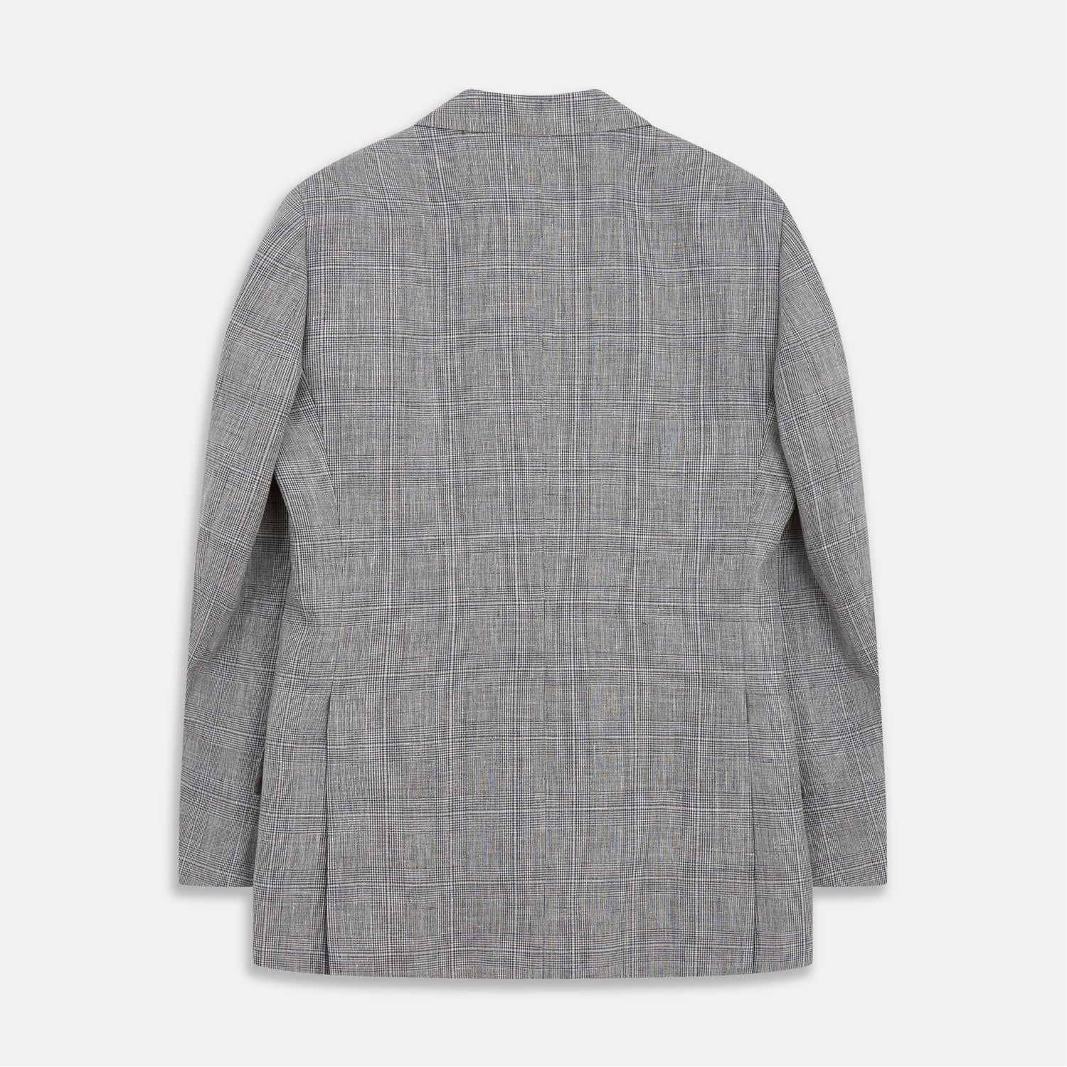 View 4 of product Grey Multi Check Linen Blend Barrington Blazer