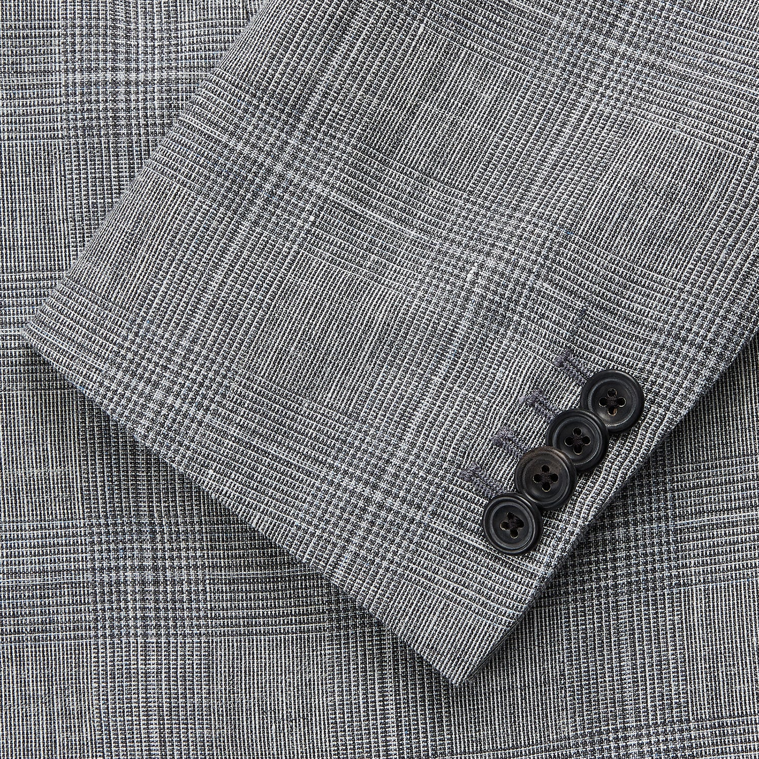 View 3 of product Grey Multi Check Linen Blend Barrington Blazer