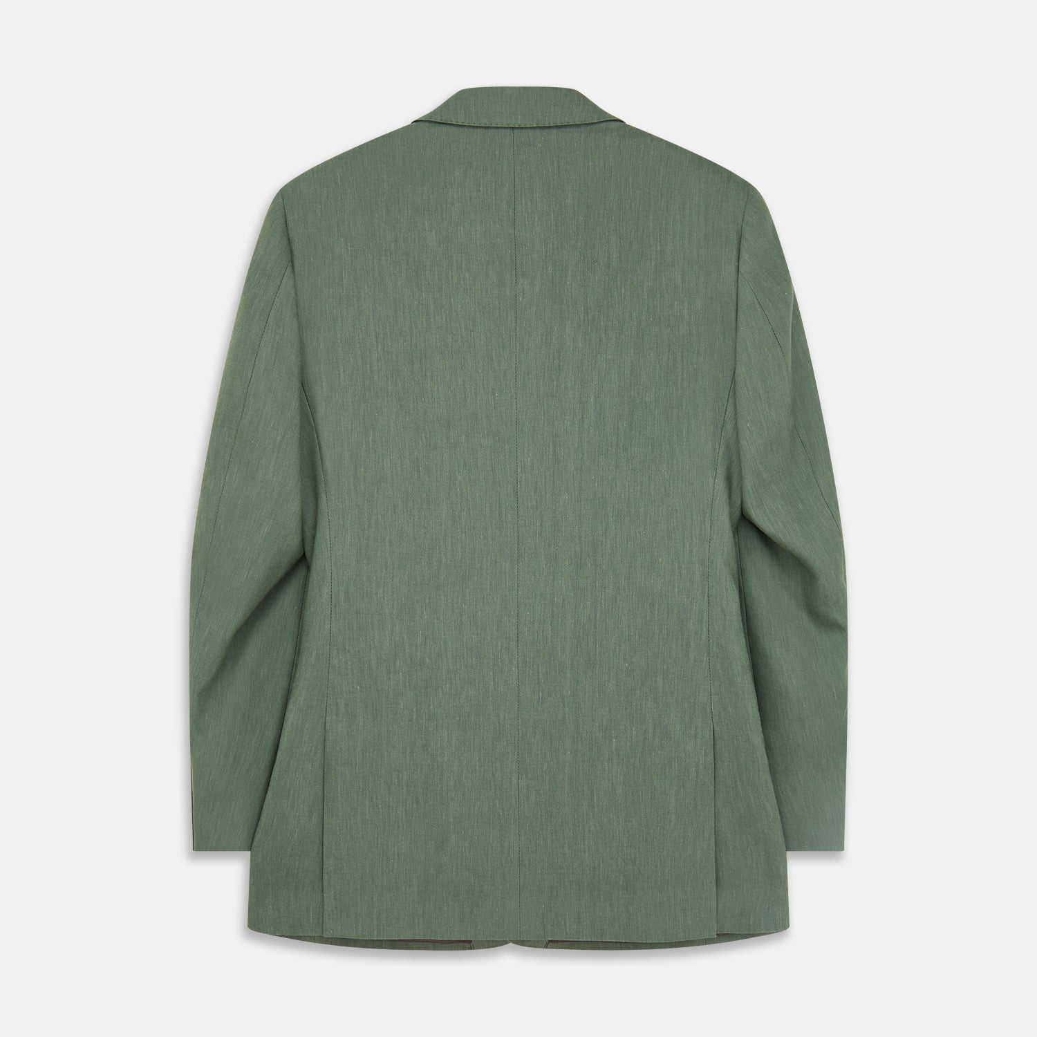 Green Wool and Linen Blend Barrington Blazer