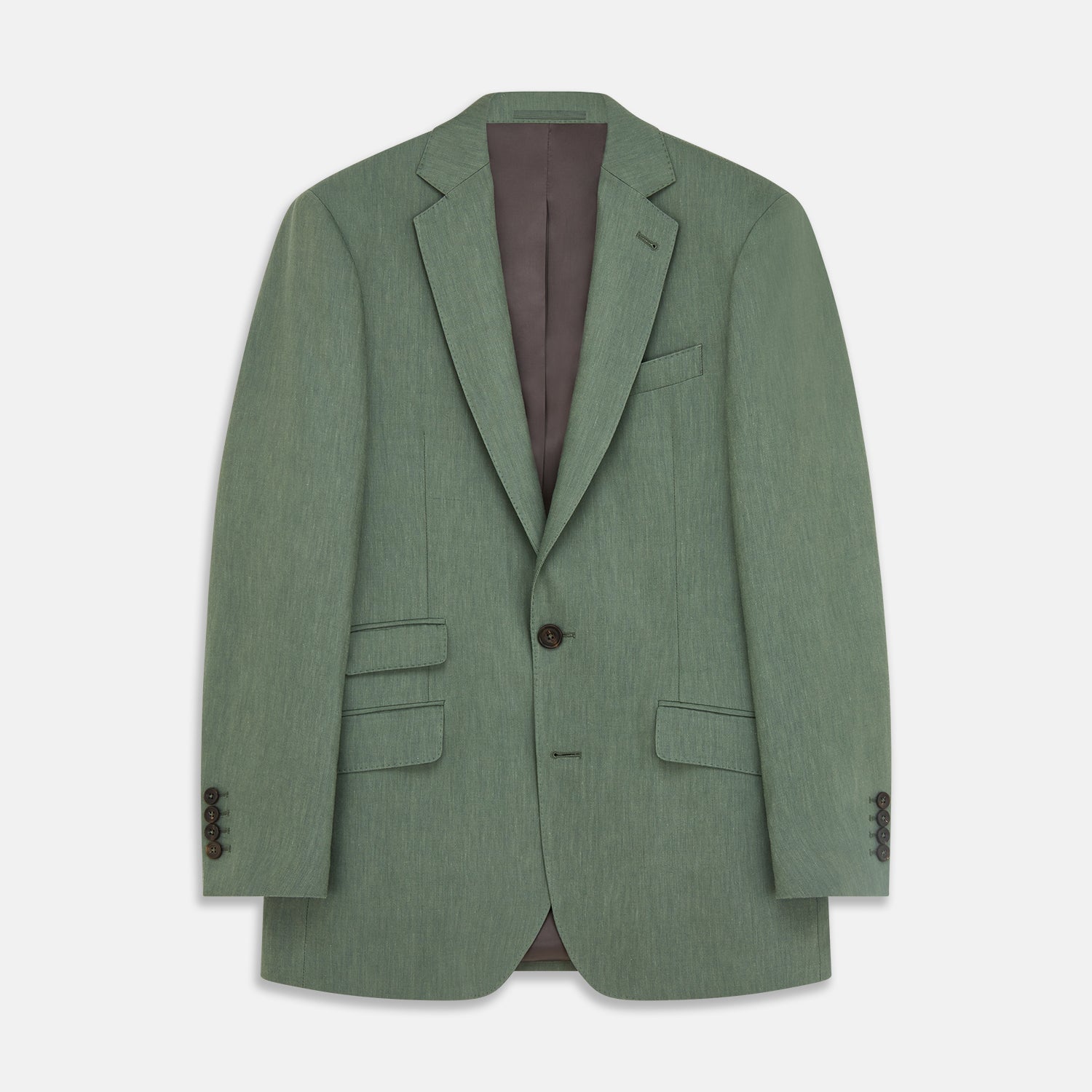 View 1 of product Green Wool and Linen Blend Barrington Blazer
