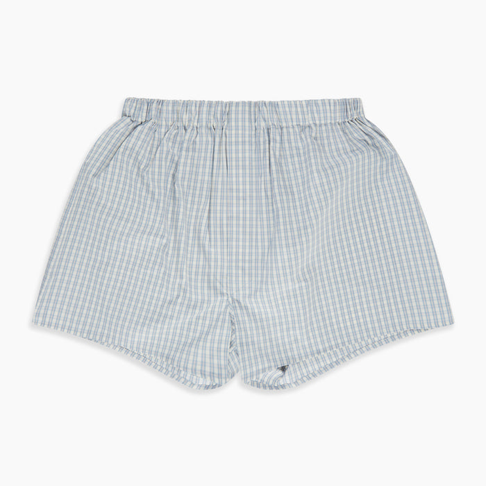 Pale Blue Multi Cotton Godfrey Boxer Shorts Image 2