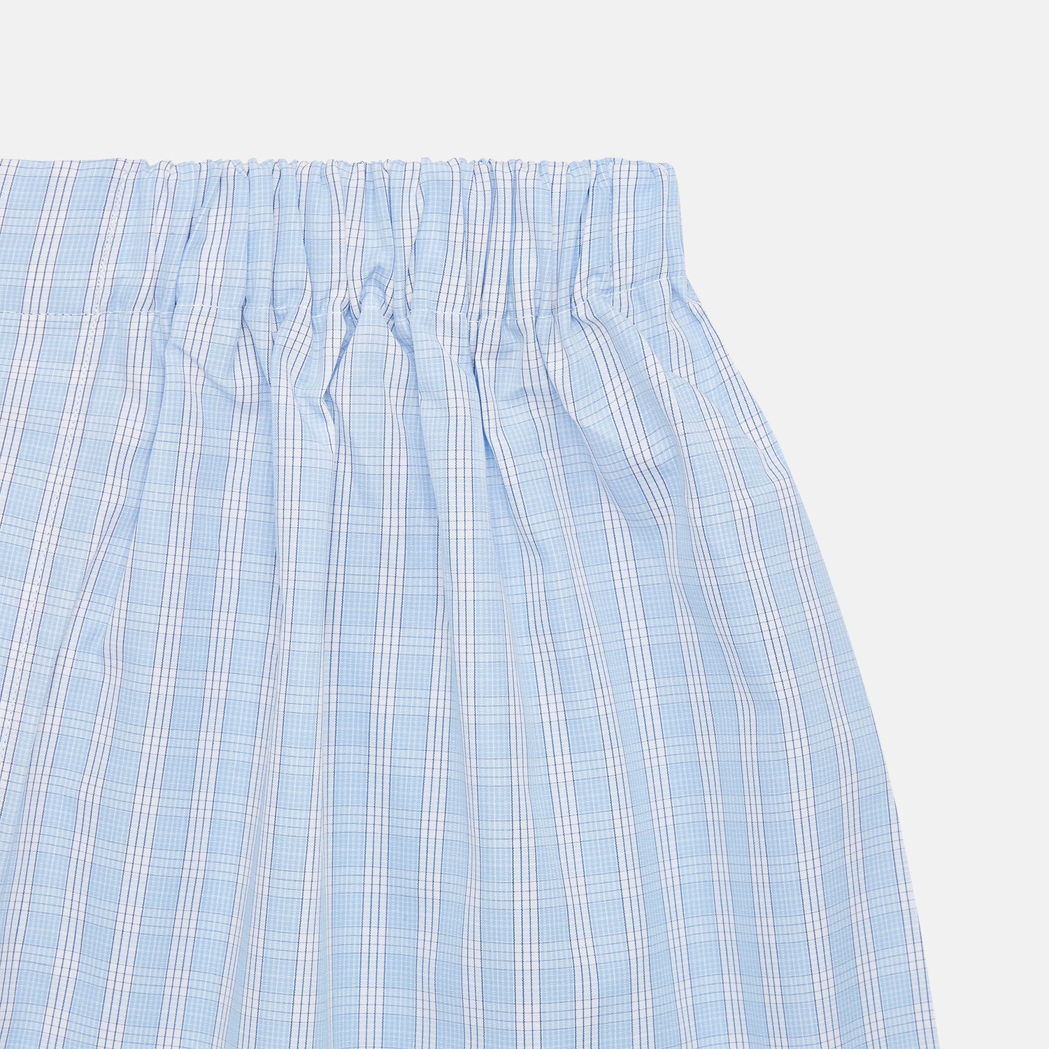 View 2 of product Blue and White Check Cotton RE-PURPOSE Godfrey Boxers