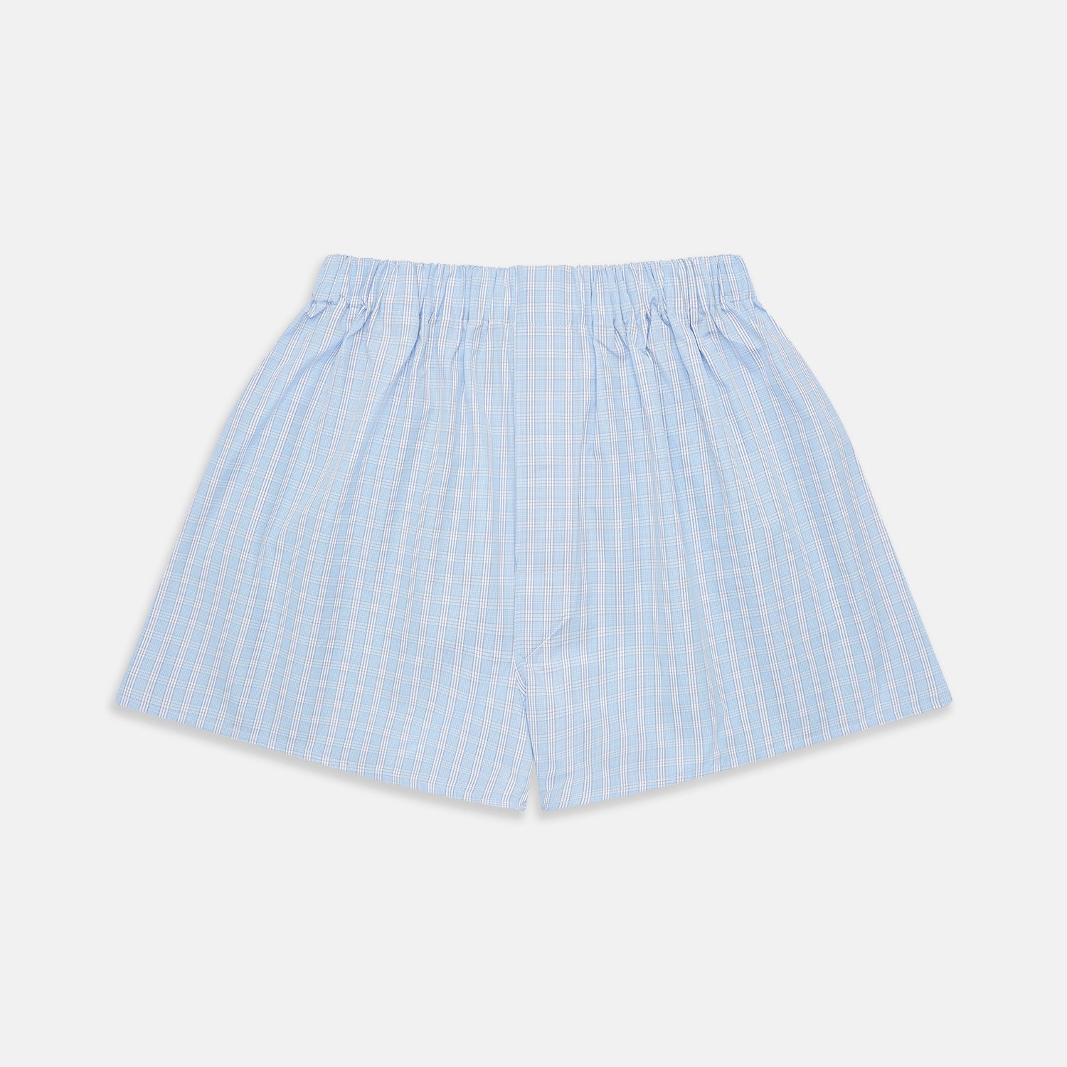 View 1 of product Blue and White Check Cotton RE-PURPOSE Godfrey Boxers