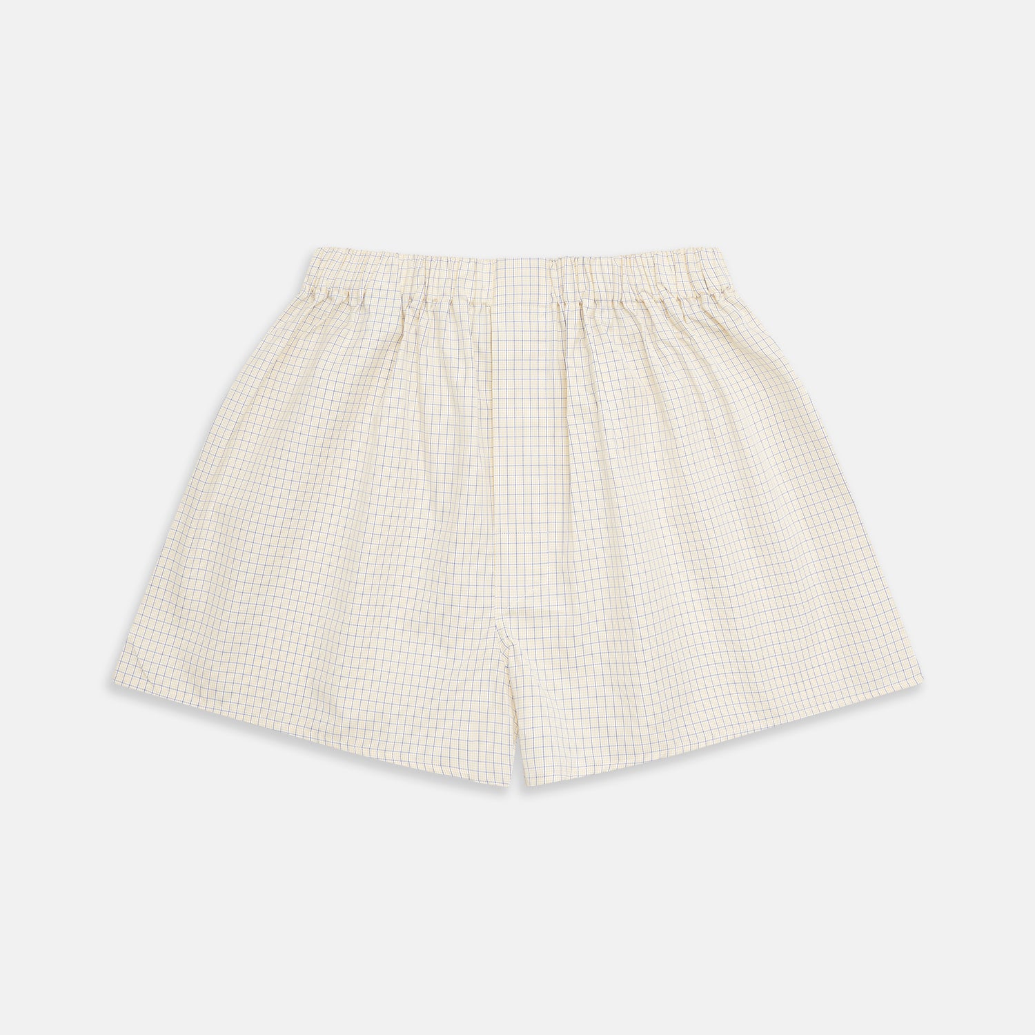 View 1 of product Yellow and Blue Check Cotton RE-PURPOSE Godfrey Boxers