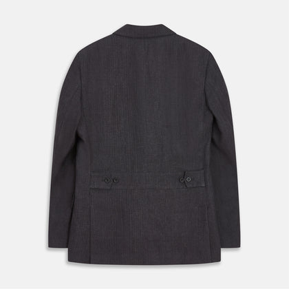 Charcoal Linen Safari Byron Jacket Image 6