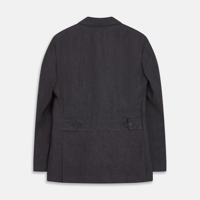 Charcoal Linen Safari Byron Jacket Image 6