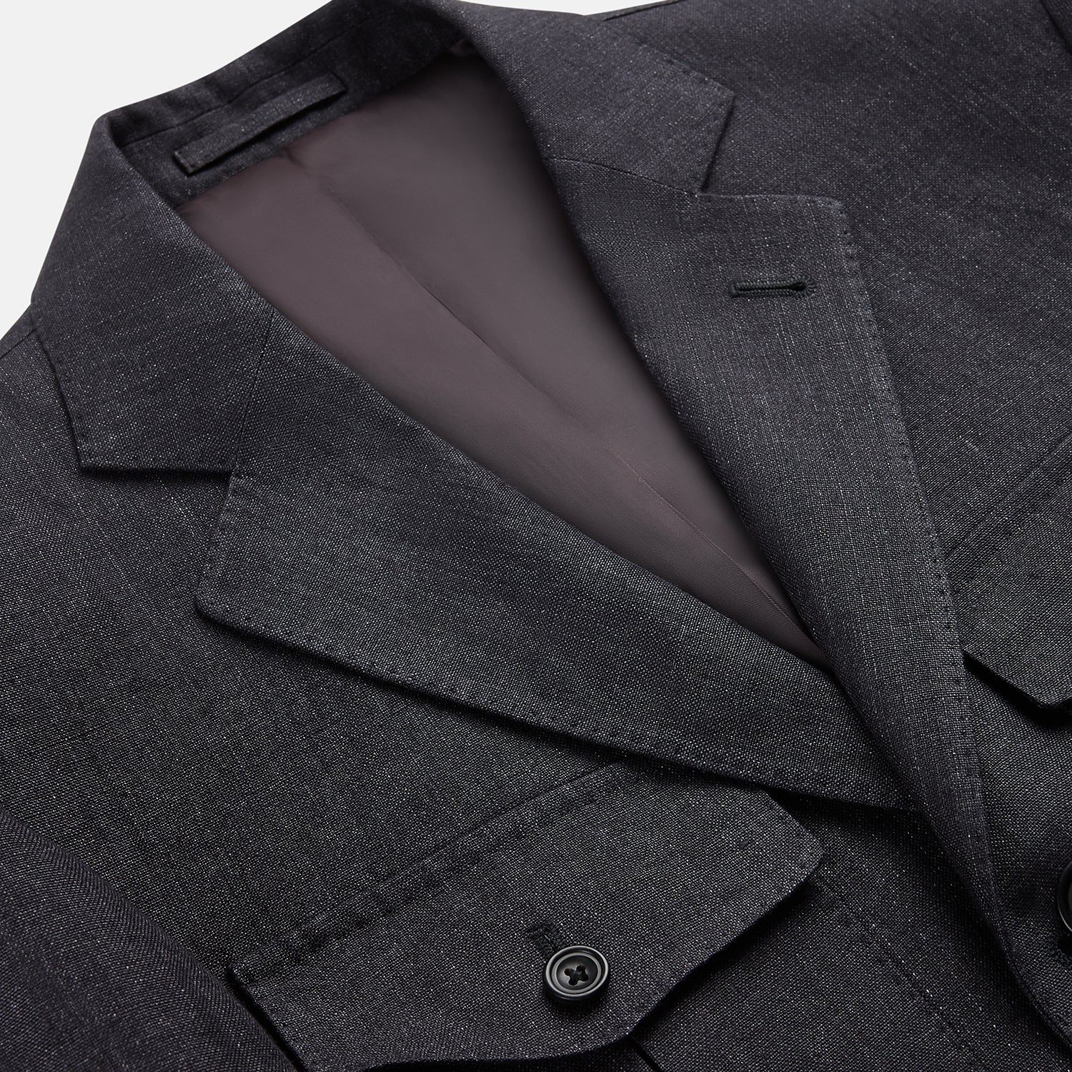 View 5 of product Charcoal Linen Safari Byron Jacket