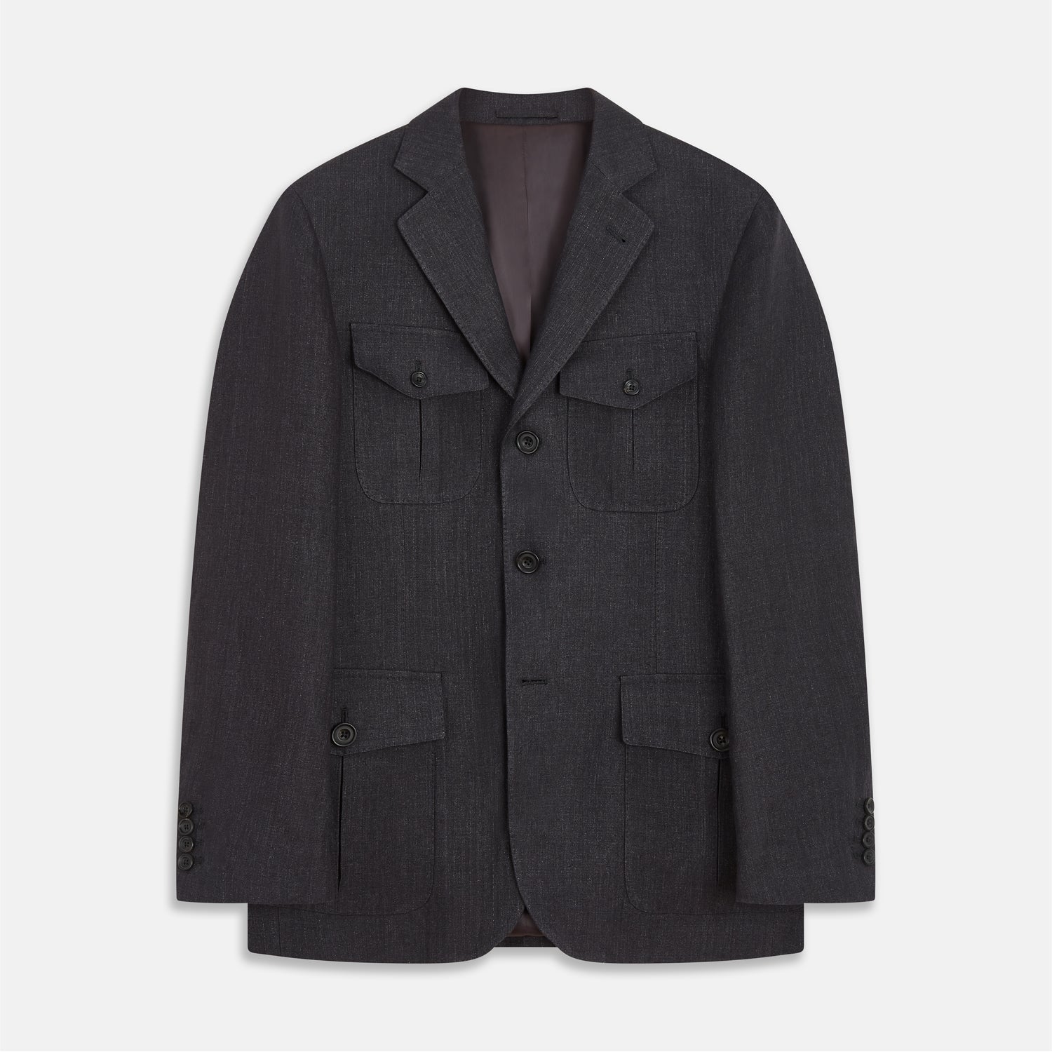 View 1 of product Charcoal Linen Safari Byron Jacket
