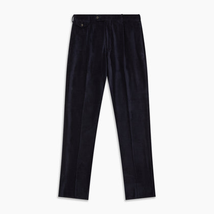 Navy Horizontal Cord Nolan Trousers Image 4