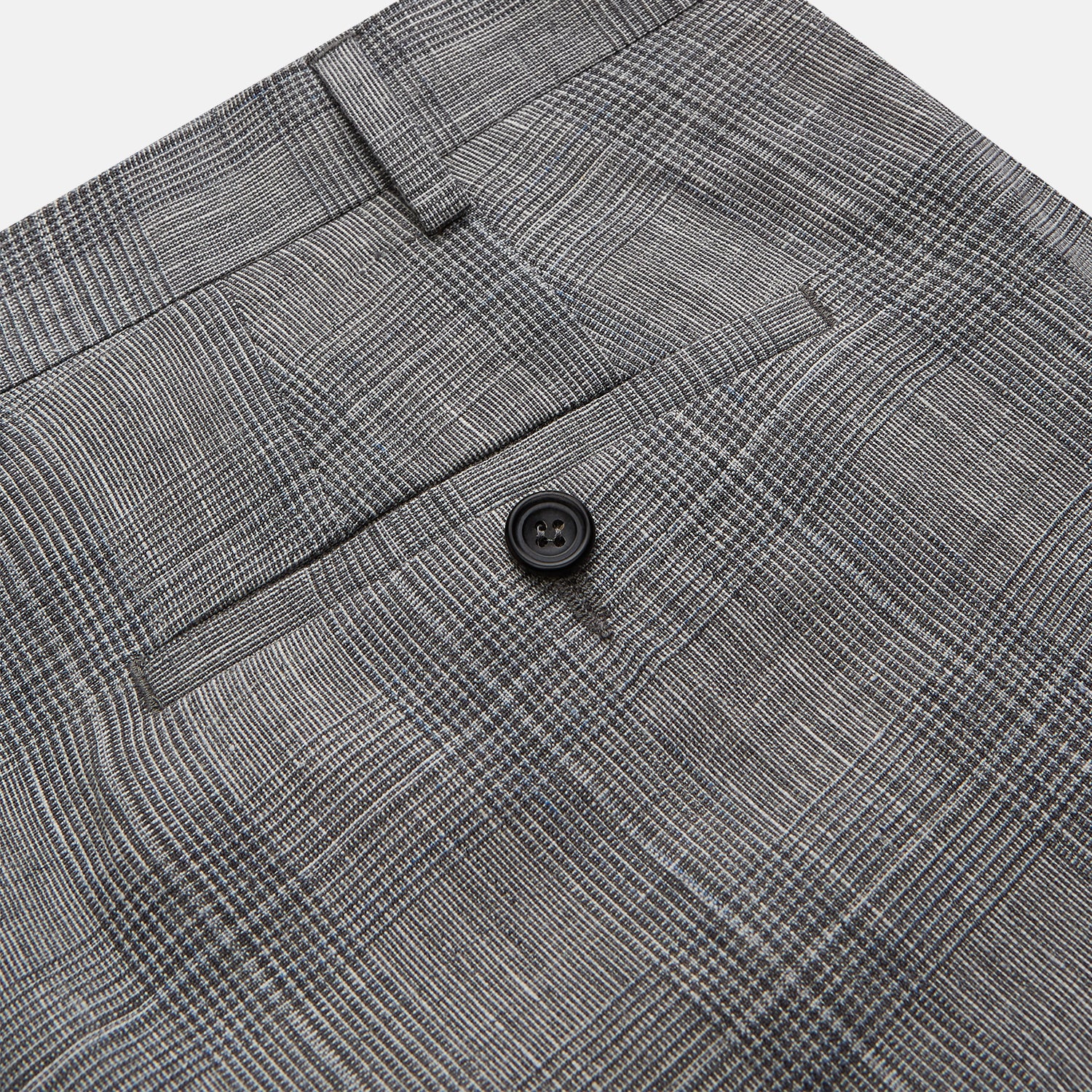View 2 of product Grey Multi Check Linen Blend Darlington Trousers