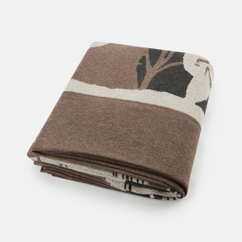 Grey Wool And Cashmere Lily Blanket