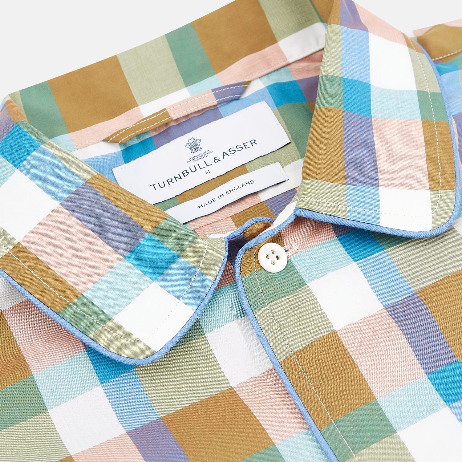 View 2 of product Green and Pink Multi Check Linen Blend Sussex Nightshirt