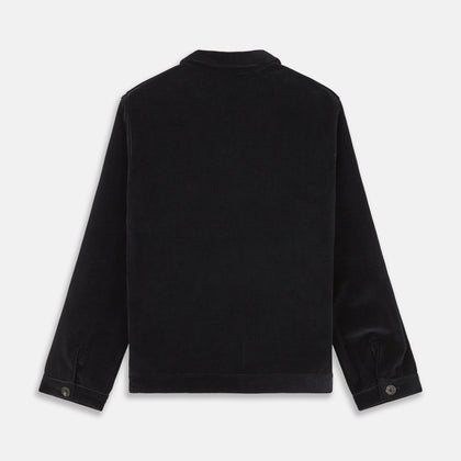 Navy Cord Albi Harrington Jacket Image 3