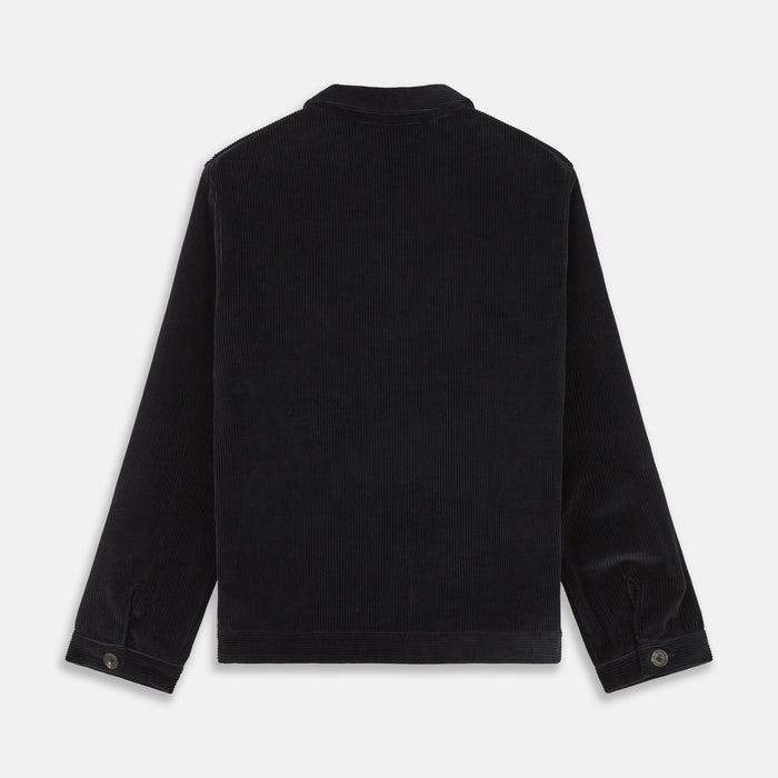 Navy Cord Albi Harrington Jacket Image 3