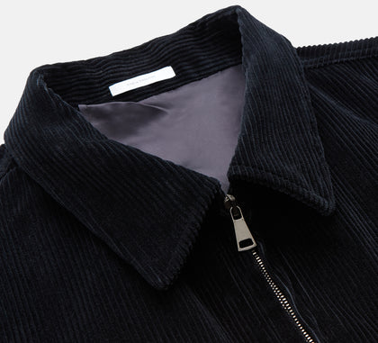 Navy Cord Albi Harrington Jacket Image 2