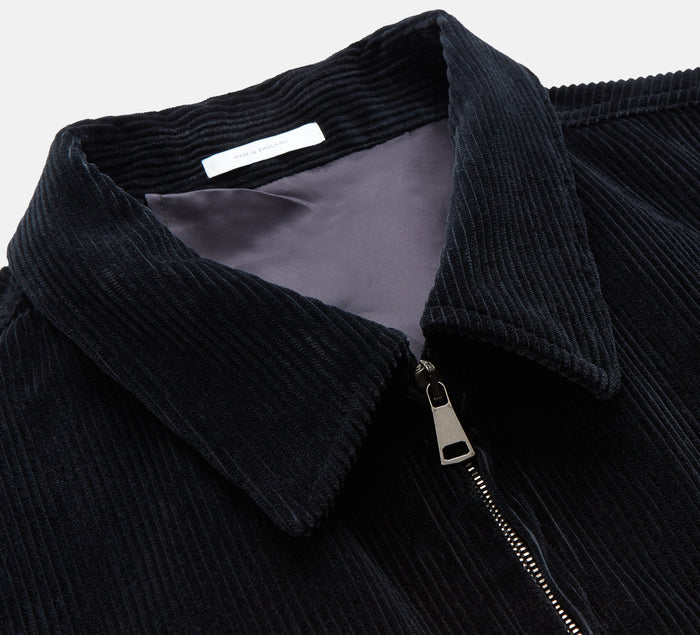 Navy Cord Albi Harrington Jacket Image 2