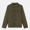 View 1 of product Green Quilted Cashmere Amhurst Overshirt