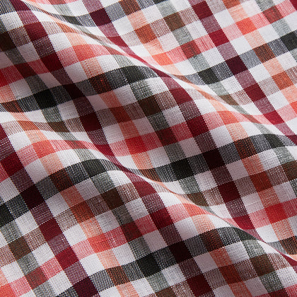 Green Multi Check Linen Blend Quin Pyjama Set Image 1