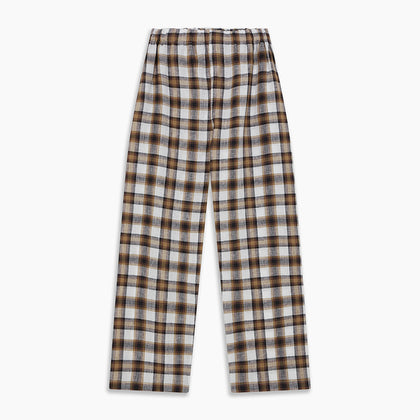 Brown Multi Check Linen Hyde Pyjama Set Image 4