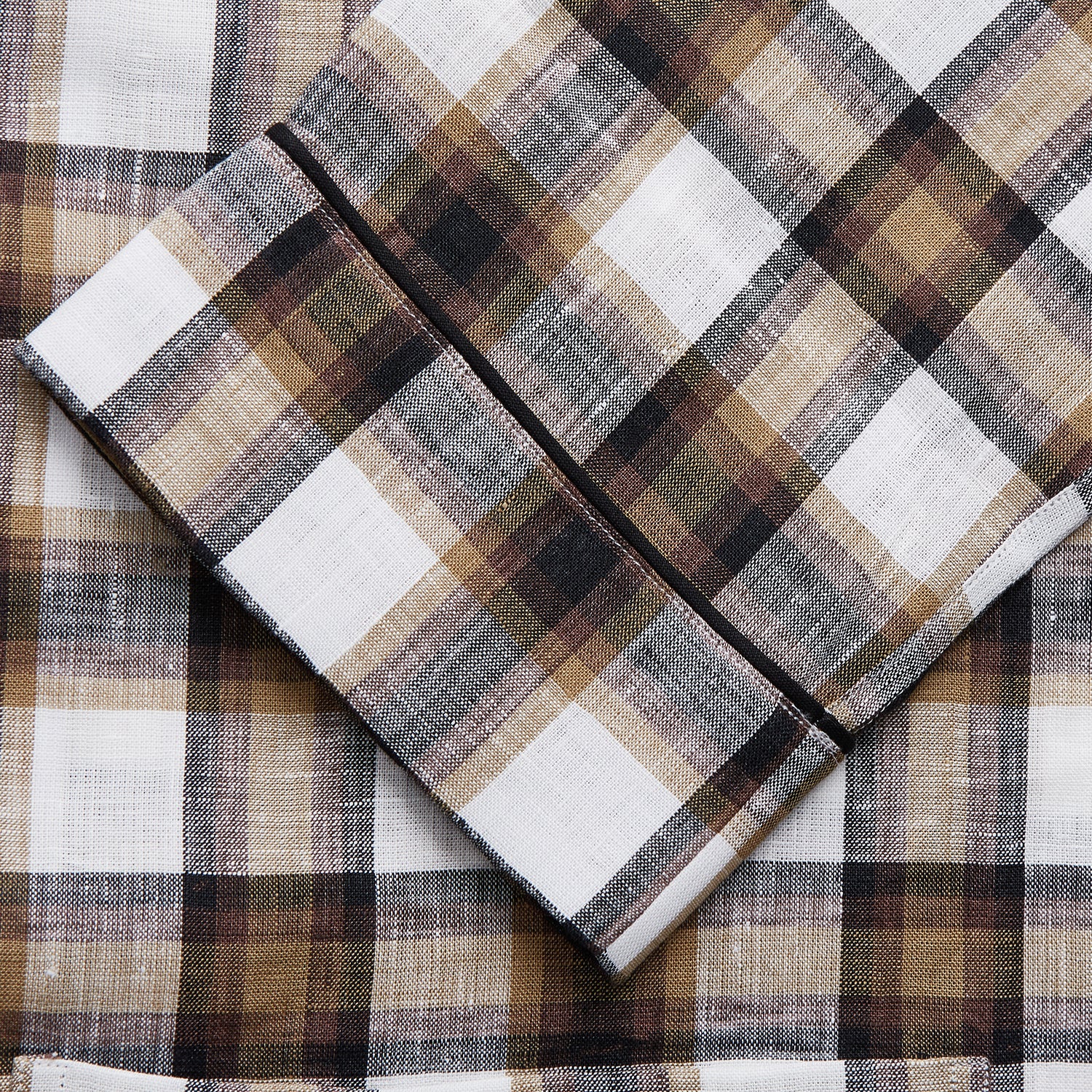 View 2 of product Brown Multi Check Linen Hyde Pyjama Set