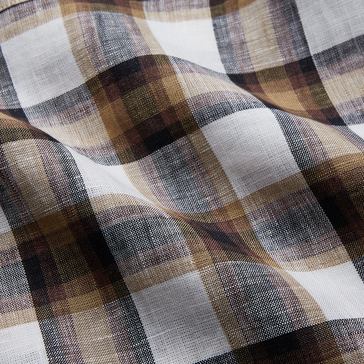 View 3 of product Brown Multi Check Linen Hyde Pyjama Set