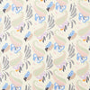 Cream Peacock Bloomsbury-Inspired Pattern Silk Pocket Square